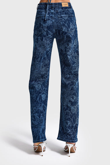 WIDE LEG MID RISE JEANS