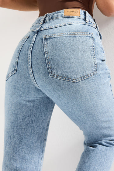 FLARE HIGH RISE JEANS - ICE