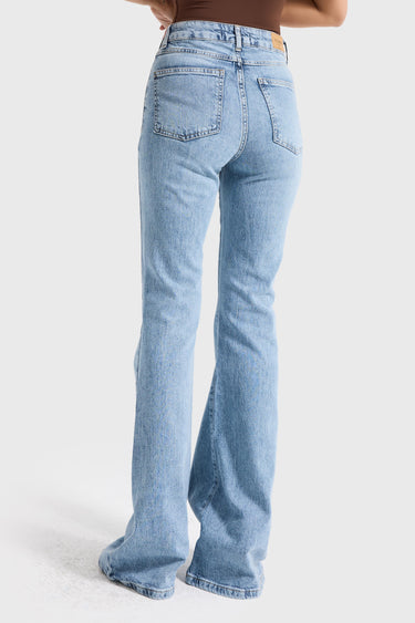 FLARE HIGH RISE JEANS - ICE