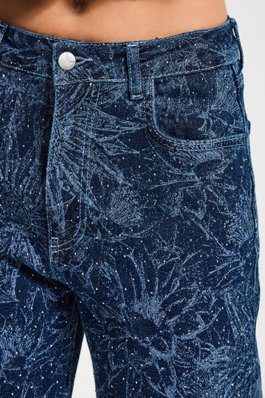 WIDE LEG MID RISE JEANS