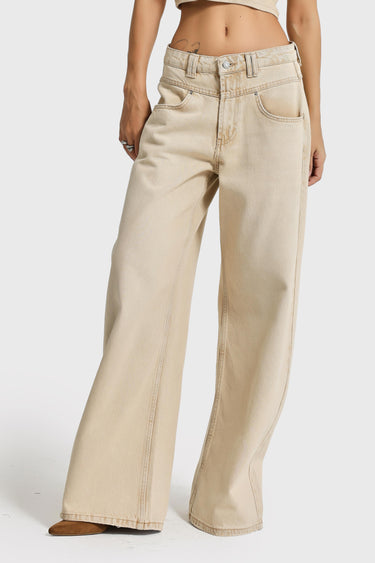 WIDE LOW RISE JEANS