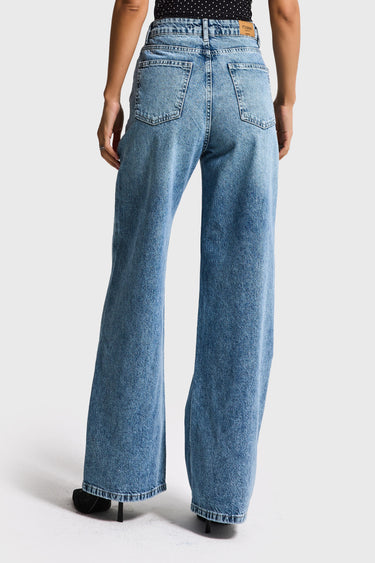 OLEA WIDE HIGH RISE JEANS - SKY