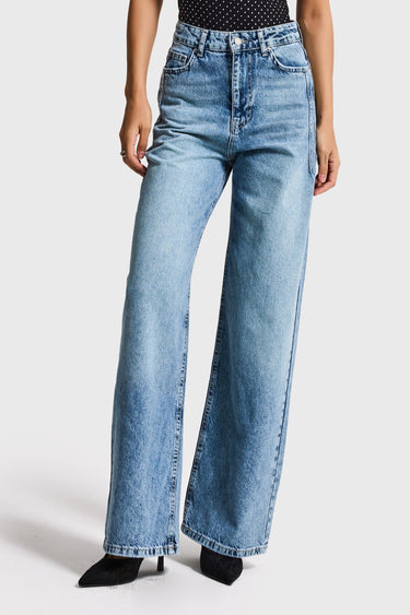 OLEA WIDE HIGH RISE JEANS - SKY